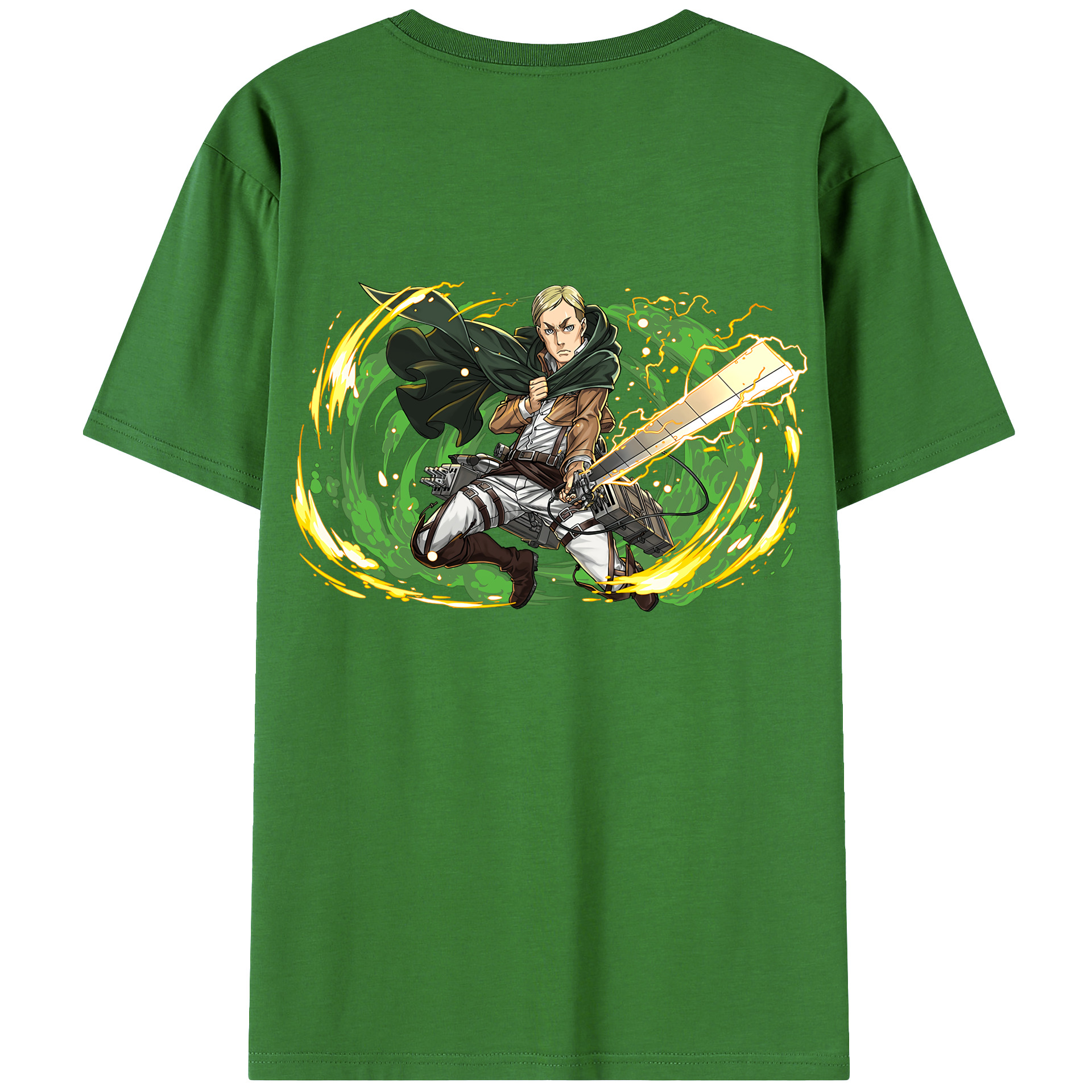 （画像用） 進撃の巨人 エルヴィン・スミス Attack on Titan Erwin Smith レディース半袖Tシャツ(バックプリント)